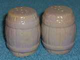 Frankoma barrel shakers glazed redbud